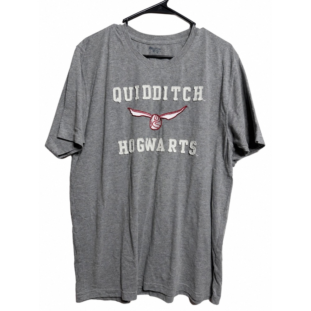 Wizarding World Harry Potter Quidditch Hogwarts Graphic T-Shirt Gray XL